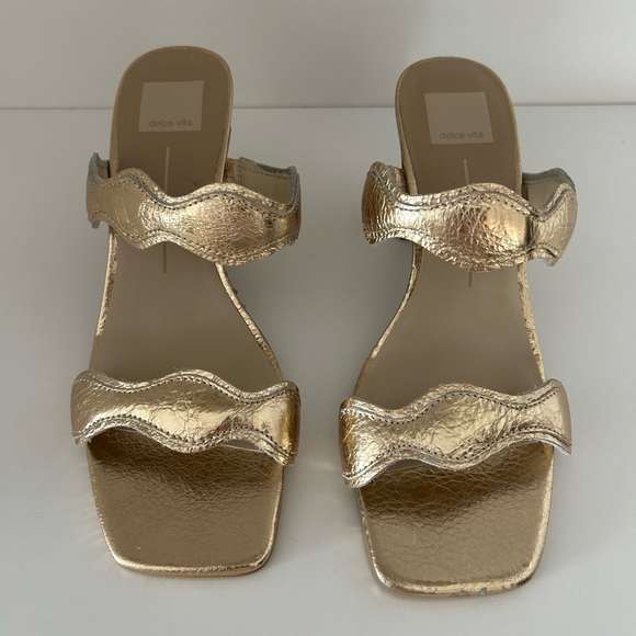 Dolce Vita Gold Sandals - Picture 3 of 7